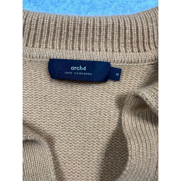 arch4 Cashmere Collared V-Neck Sweater Medium - Picture 2 of 6